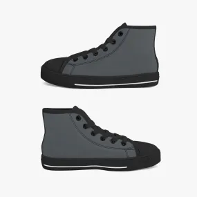 412. Kid’s High-Top Canvas Shoes-Black