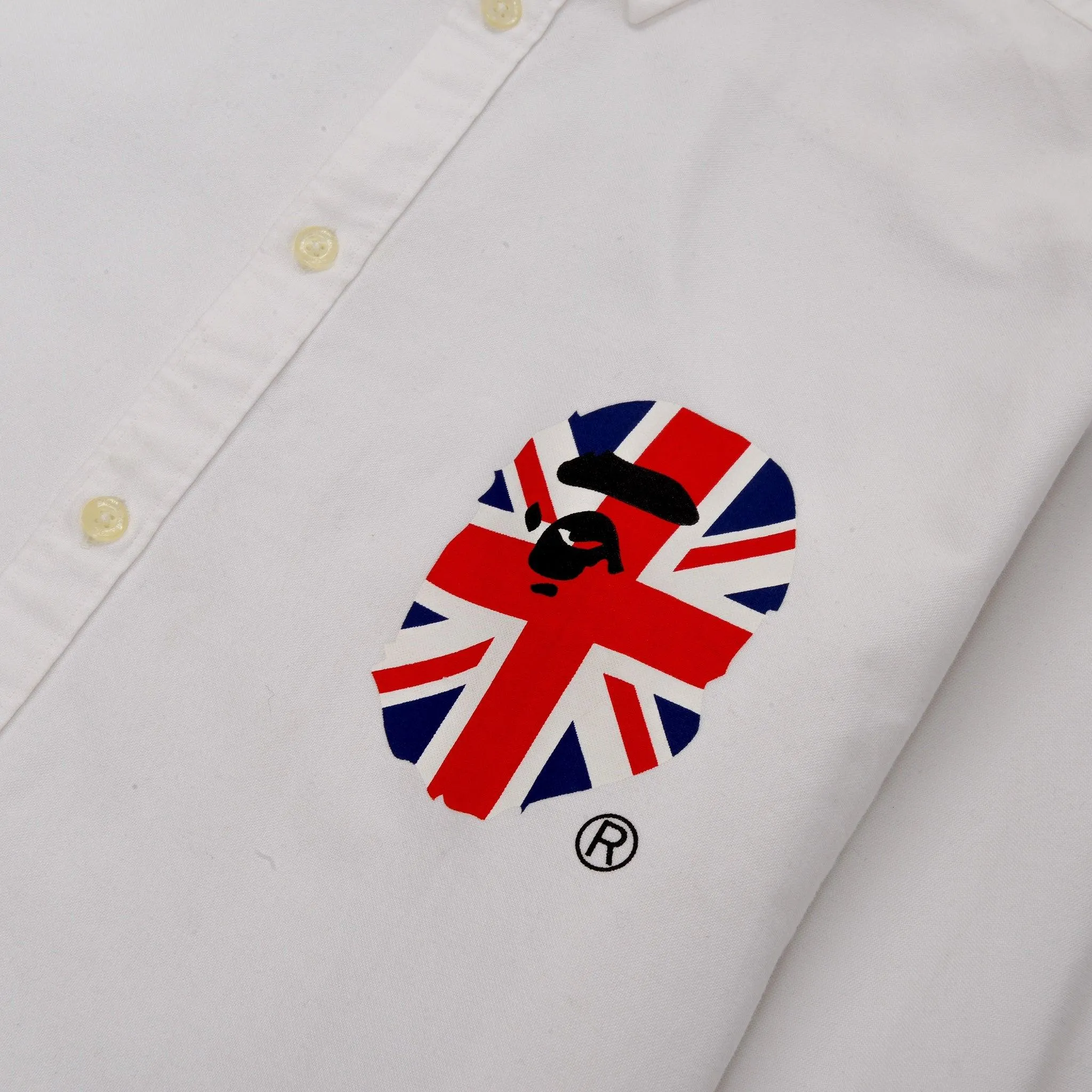 A BATHING APE UNION JACK SHIRT  (L)