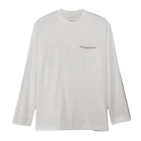 ADIDAS Y-3 Logo LS Tee White