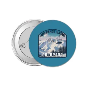 Arapahoe Basin Design B Souvenir Small 1-Inch Button Pin 4 Pack