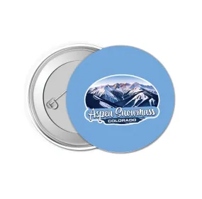 Aspen Snowmass Colorado Design A Souvenir Small 1-Inch Button Pin 4 Pack