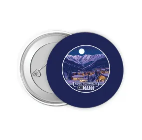 Aspen Snowmass Colorado Design B Souvenir Small 2-Inch Button Pin 4 Pack