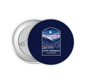 Aspen Snowmass Colorado Design C Souvenir Small 2-Inch Button Pin 4 Pack