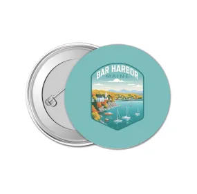 Bar Harbor Maine Design A Souvenir Small 1-Inch Button Pin 4 Pack