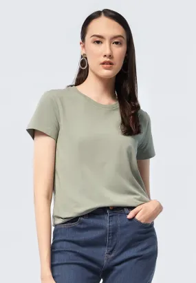 Basic Round Neck Cotton T-Shirt