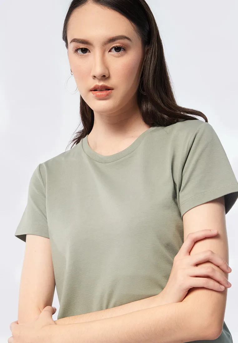 Basic Round Neck Cotton T-Shirt