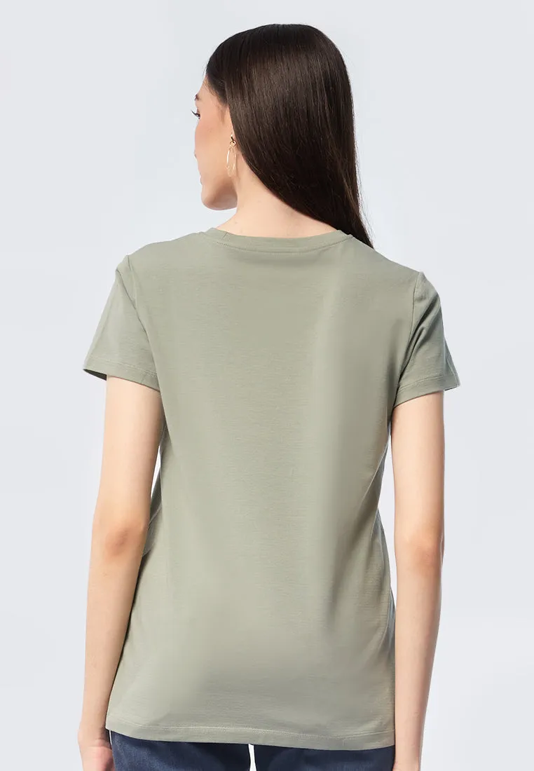 Basic Round Neck Cotton T-Shirt