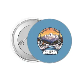 Beaver Creek Colorado Design A Souvenir Small 1-Inch Button Pin 4 Pack