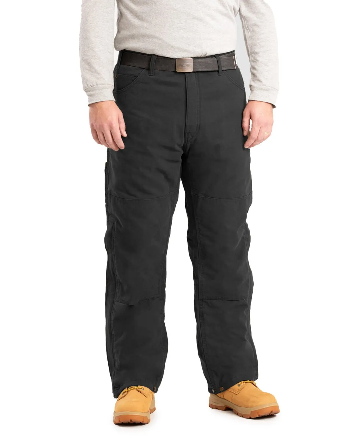 Berne Mens Highland Washed Duck Insulated Outer Black 100% Cotton Pants