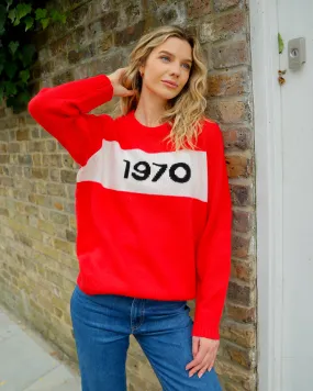 BF 1970 Oversized Jumper in Red