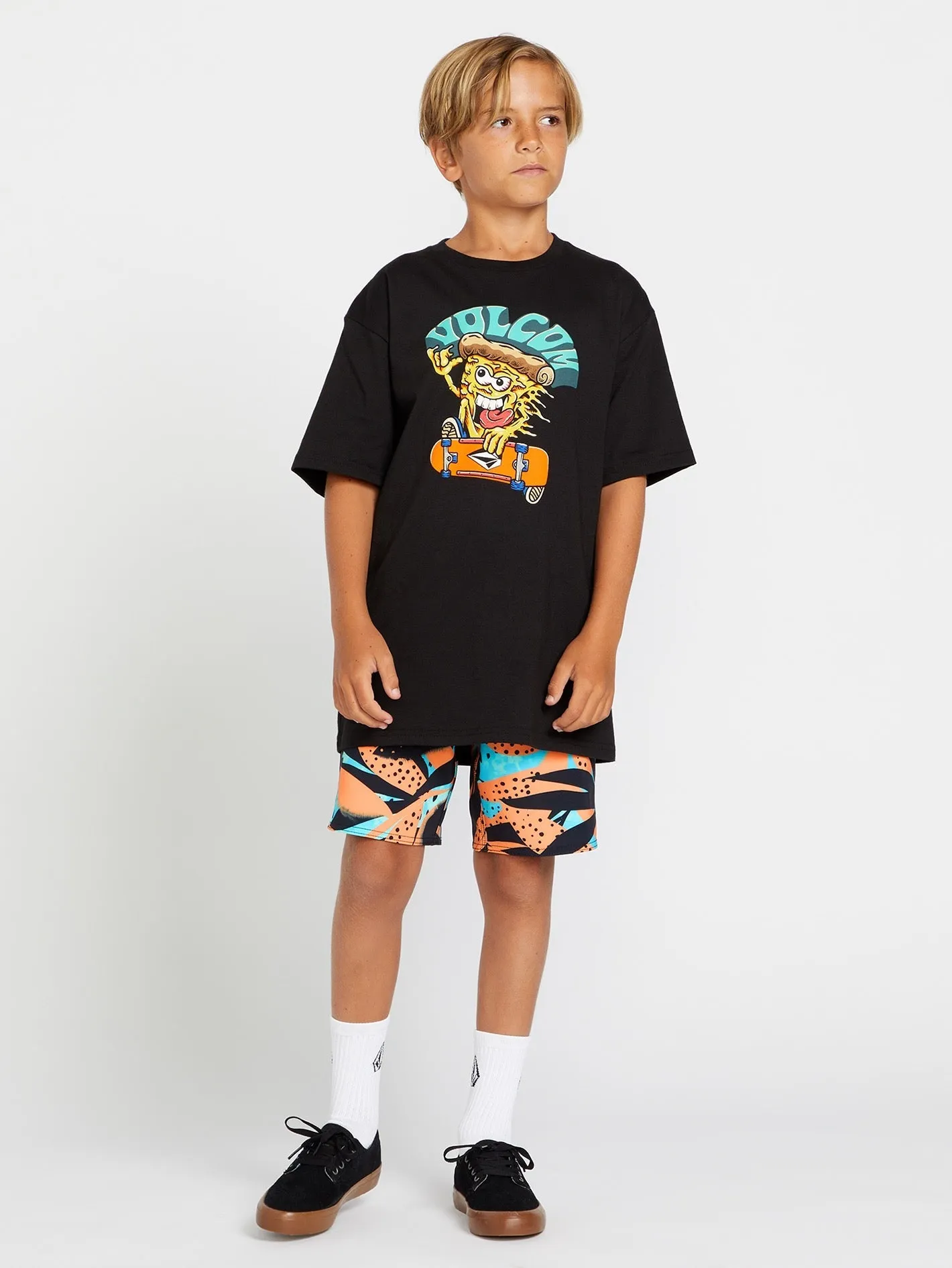 Big Boys Pizzapower Short Sleeve Tee - Black