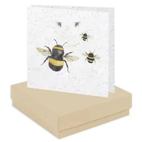 Boxed Bee Plantable Seed Earring Card