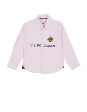 Boys EmbroideOxford Weave Shirt