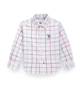 Boys Tartan Check Oxford Shirt