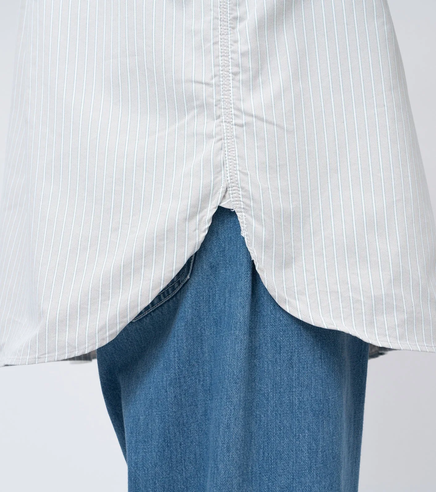 Button Down Stripe Wind Shirt