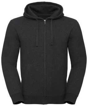 Charcoal Melange - Authentic melange zipped hood sweatshirt