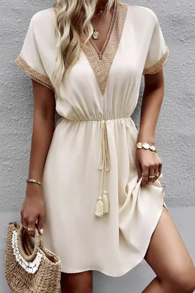 Fashion Sleeveless Solid Layered Modern Ruffle Hem Mini Dress