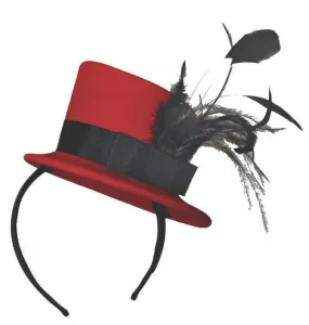 Jeanne Simmons - Red Fascinator Hat