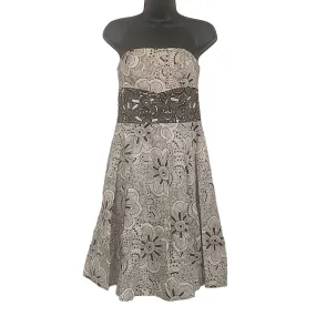 Kay Unger Strapless Floral Cocktail Dress