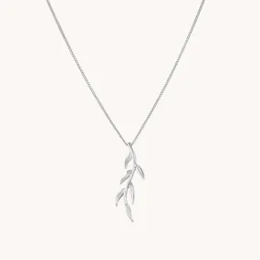 Leaves Silver Pendant With Chain