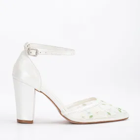 Lorraine - Ivory Floral Lace Wedding Shoes