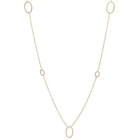 <!--NK757--> spaced mini ovals necklace