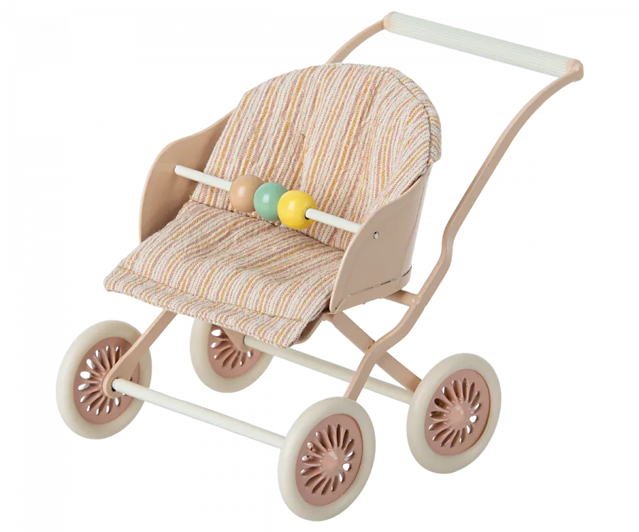 Maileg | Baby Mouse Stroller in Rose