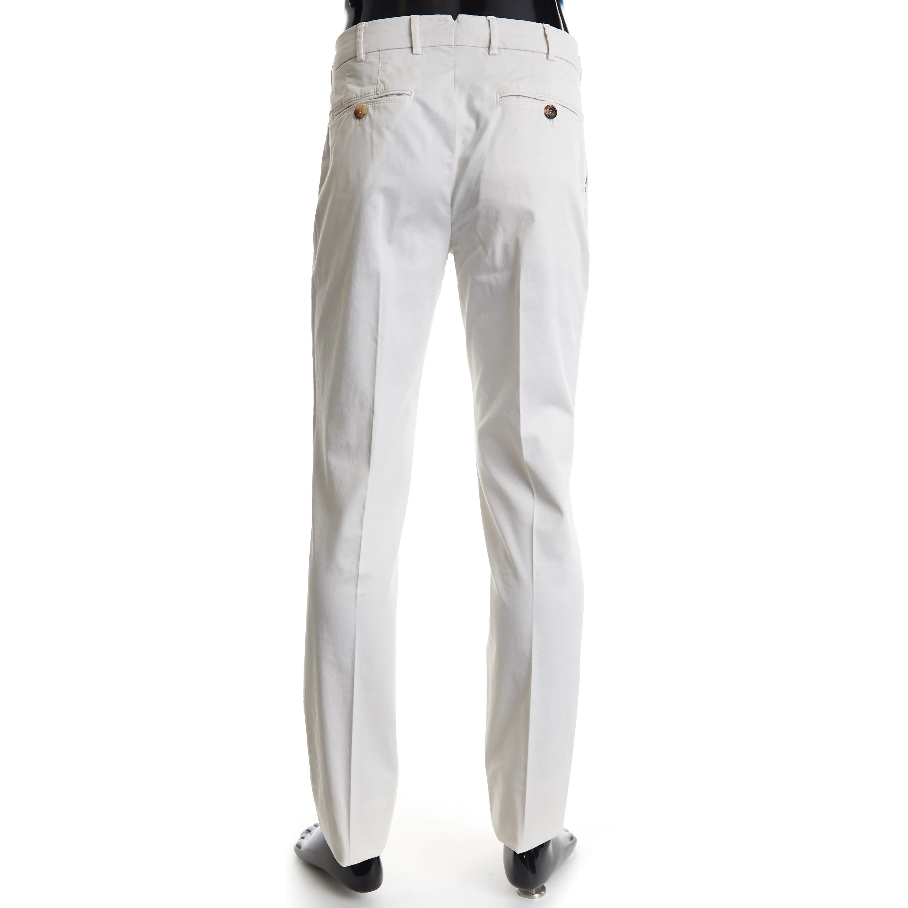 Off White Italian Fit Trousers / Pants - Pima Comfort Cotton Gabardine