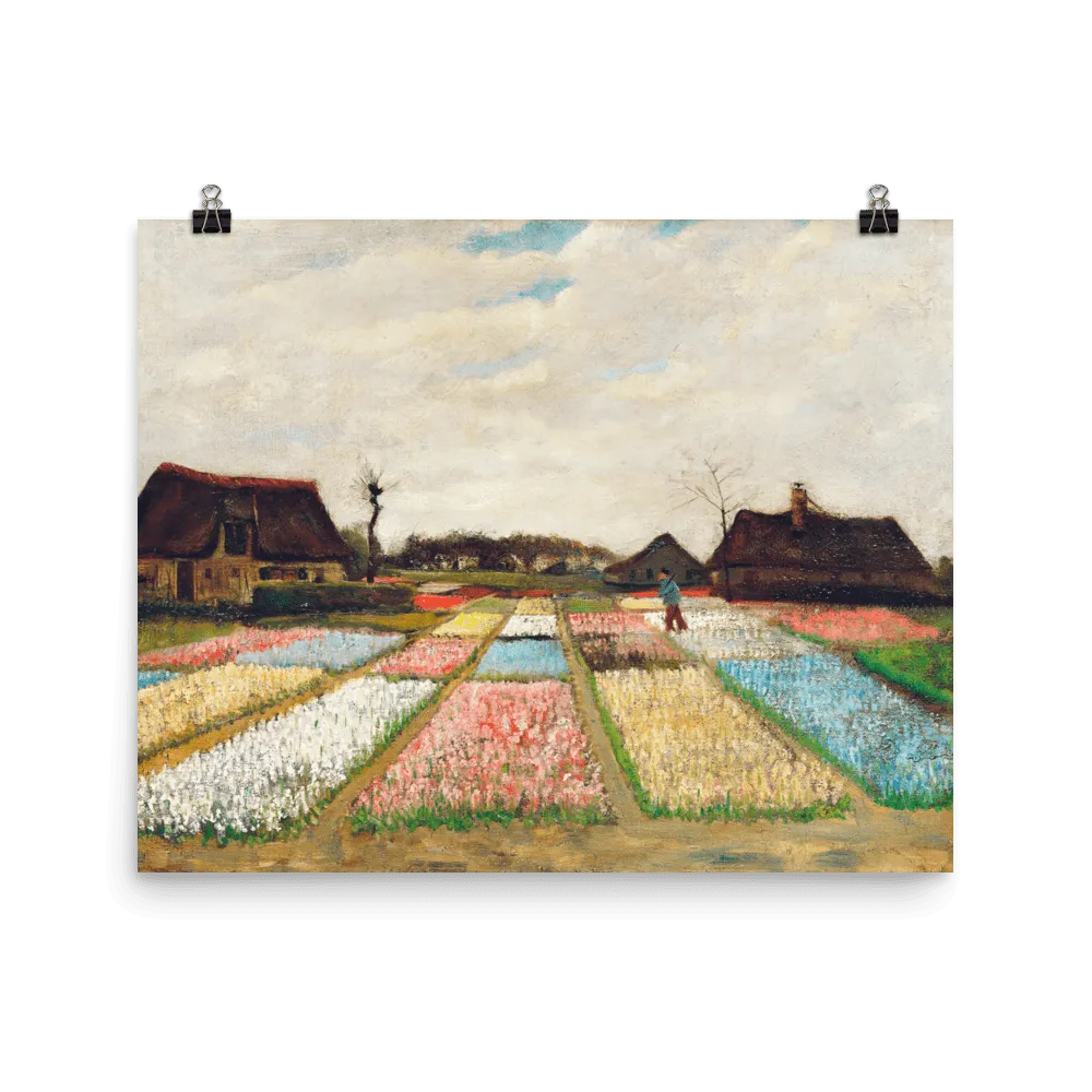 "Flower Beds in Holland" Art Print