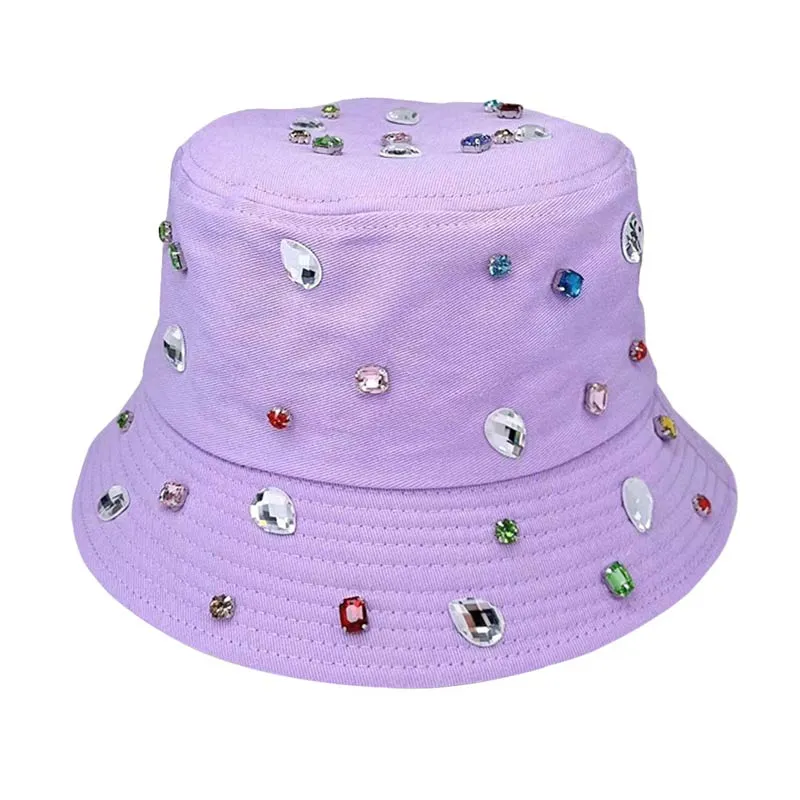 Stone Embellished Bucket Hat