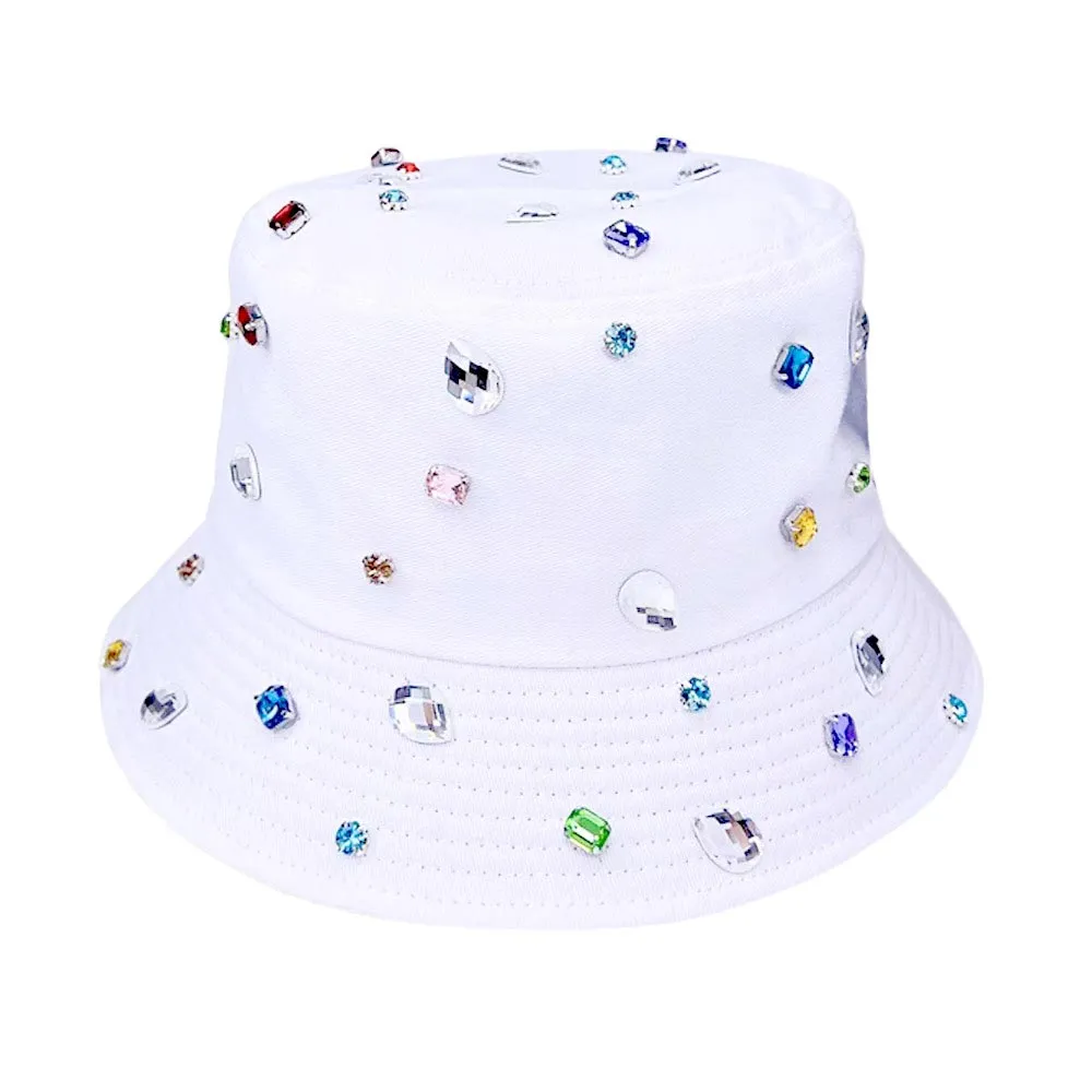 Stone Embellished Bucket Hat