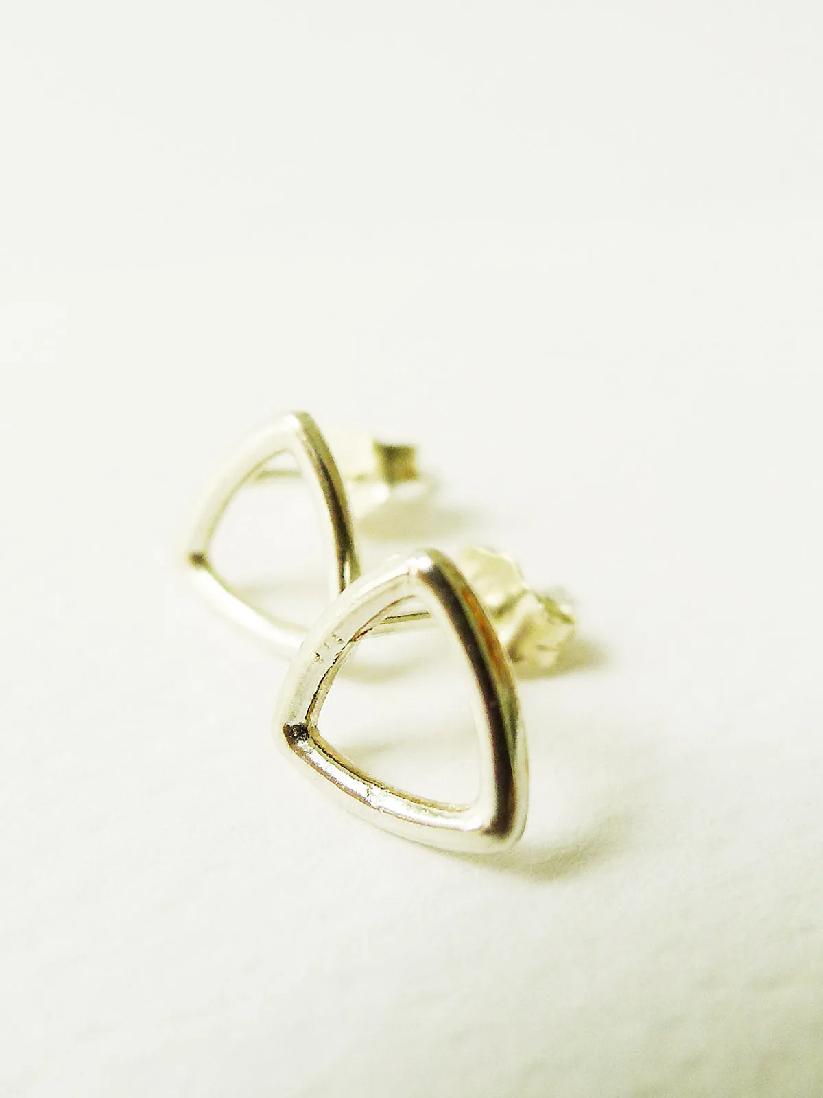 Triangle  silverstuds | 925silver studs | Simple Studs | Post earrings