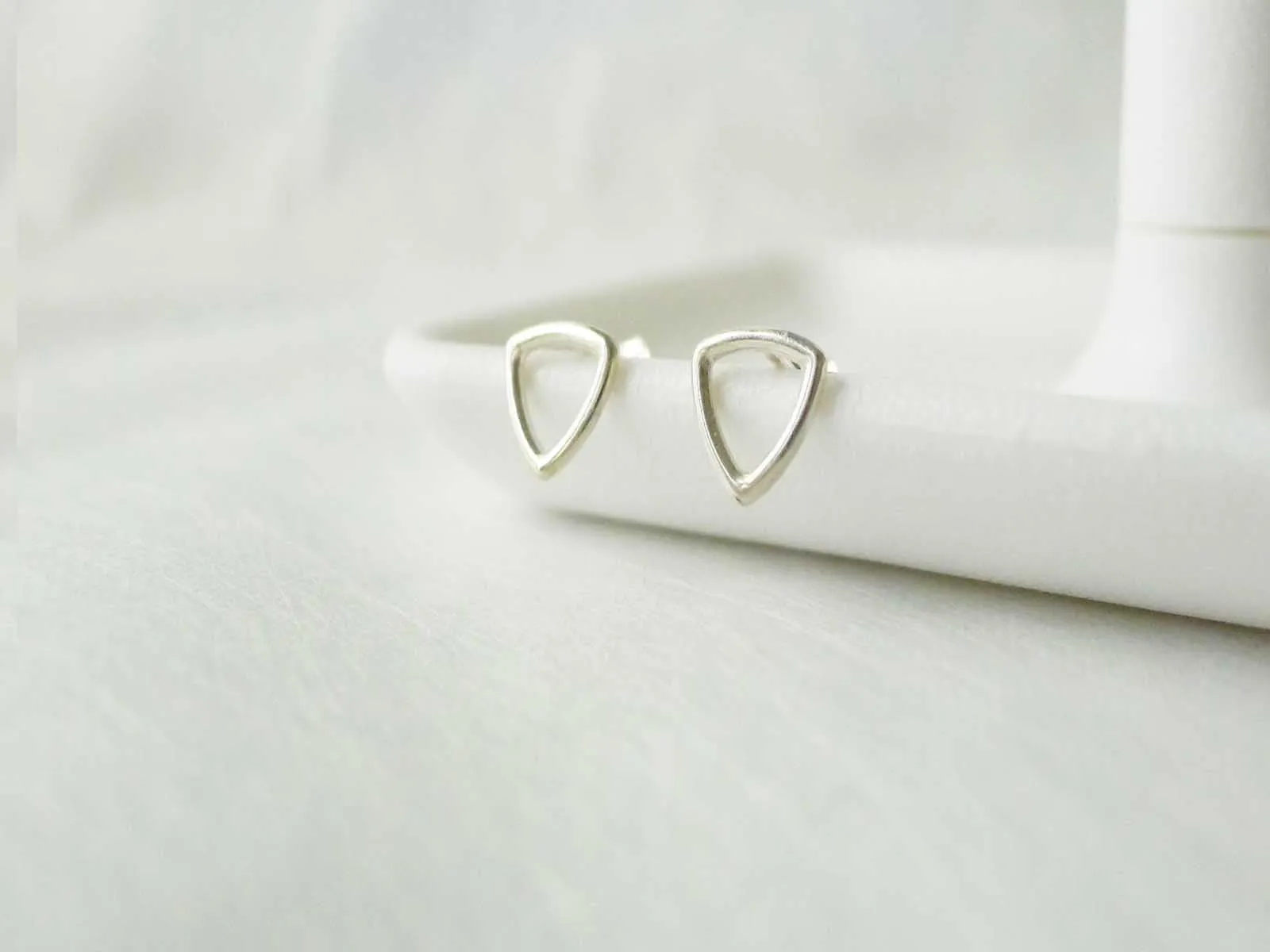 Triangle  silverstuds | 925silver studs | Simple Studs | Post earrings