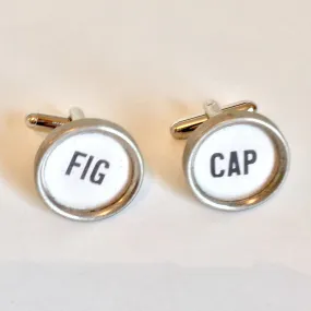 Typewriter - Cuff links - TAB & CAP Key - Ivory